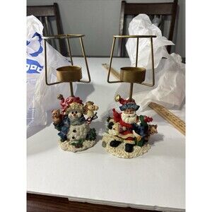 Yankee Candle Snowman and Friends Tea Light Holder Designed by Ronnie Walter C